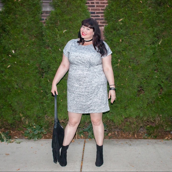 ellos Dresses & Skirts - Ellos grey knit knot front dress ellos Dresses & Skirts - Ellos grey knit knot front dress